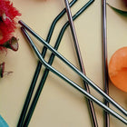 HEALTHTREE Rose Gold Stainless Steel Reusable Straws 4 Pack + Cleaning Brush