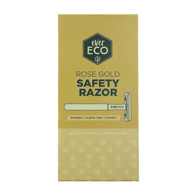 EVER ECO Rose Gold Safety Razor with Replacement Blades