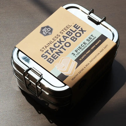 EVER ECO Stackable Bento Box 2 Tier + Mini Container 1200ml