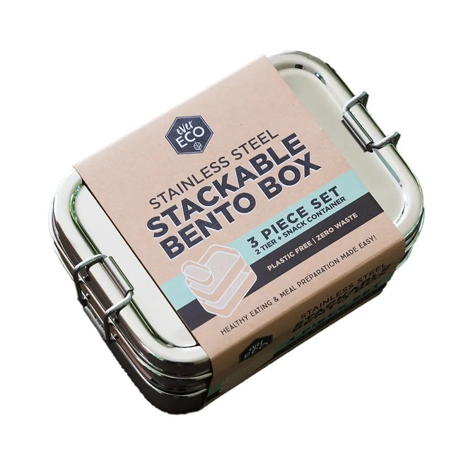 EVER ECO Stackable Bento Box 2 Tier + Mini Container 1200ml