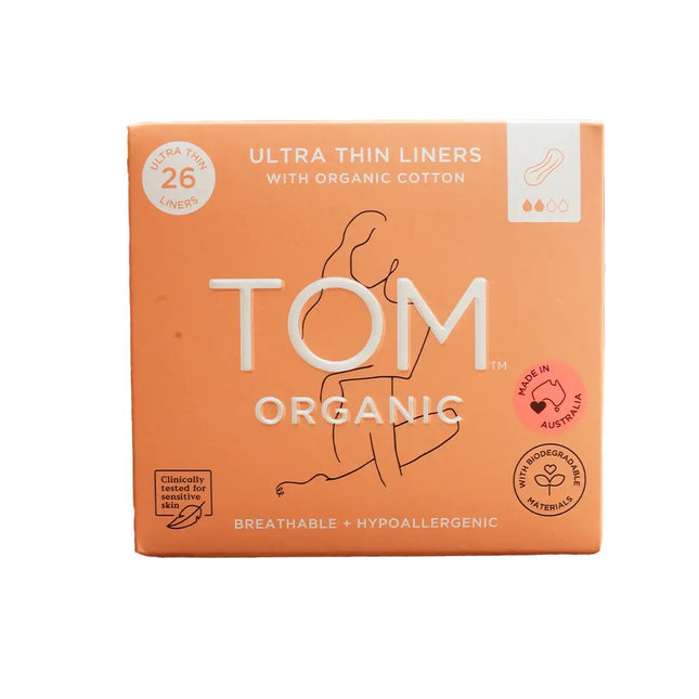 TOM ORGANIC Ultra Thin Panty Liners – 26 Packs