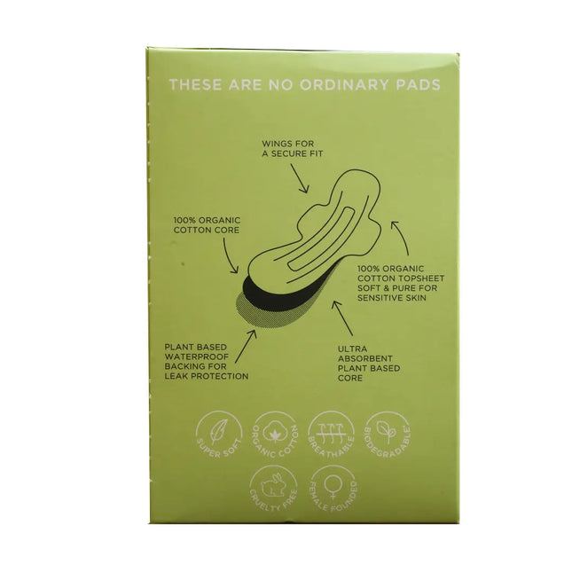 TOM ORGANIC Regular Ultra Thin Pads With Wings (10 Pads)