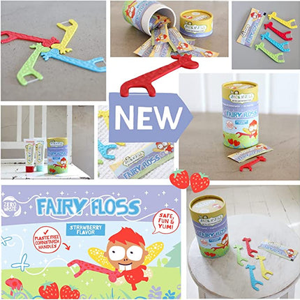 JACK N JILL Fairy Floss Picks Strawberry x30pcs